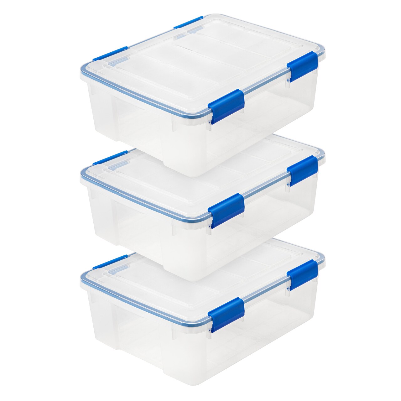 IRIS USA WEATHERPRO Plastic Storage Box with Durable Lid and Seal and Secure Latching Buckles